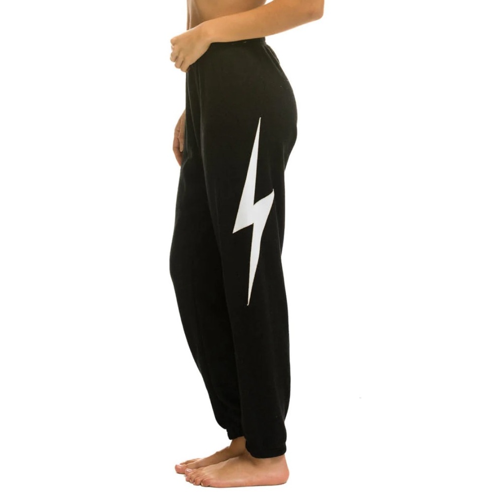 BOLT STITCH SWEATPANTS - BLACK // WHITE AVIATOR NATION
